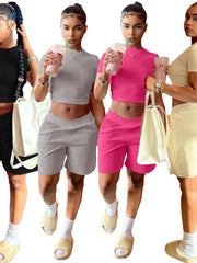 Load image into Gallery viewer, Crop Top & Shorts Set