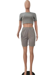 Load image into Gallery viewer, Crop Top & Shorts Set