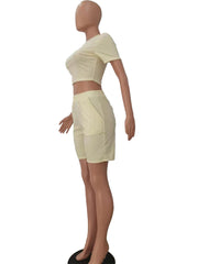 Load image into Gallery viewer, Crop Top & Shorts Set