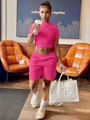 Load image into Gallery viewer, Crop Top & Shorts Set