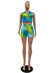 Load image into Gallery viewer, Zipper Top & Shorts