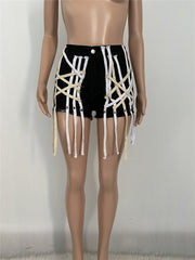 Load image into Gallery viewer, Denim Lacey Shorts