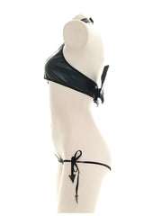Load image into Gallery viewer, Faux Leather Devil Bikini