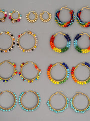 Load image into Gallery viewer, Bohemian Hoop Earrings