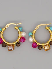 Load image into Gallery viewer, Bohemian Hoop Earrings