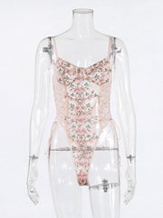 Load image into Gallery viewer, Floral Embroidery Lace Bodysuit