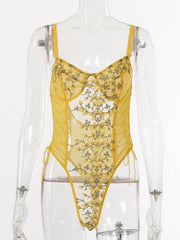Load image into Gallery viewer, Floral Embroidery Lace Bodysuit