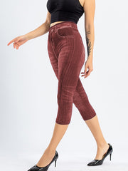 Load image into Gallery viewer, Jeans Print Capris