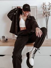 Load image into Gallery viewer, Long Sleeve Velvet Shirt & Pants