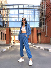 Load image into Gallery viewer, Long Sleeve Velvet Shirt & Pants