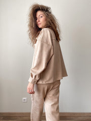 Load image into Gallery viewer, Long Sleeve Velvet Shirt & Pants