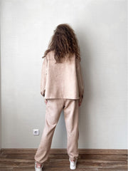 Load image into Gallery viewer, Long Sleeve Velvet Shirt & Pants