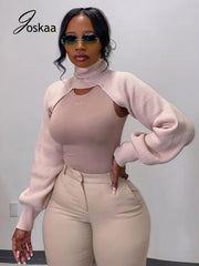 Load image into Gallery viewer, Turtleneck Long Sleeve Crop Top