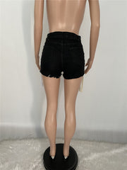 Load image into Gallery viewer, Denim Lacey Shorts