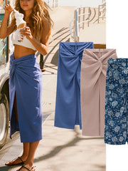 Load image into Gallery viewer, Ruched Knot Skirt