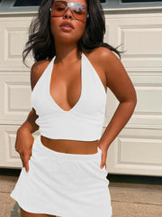 Load image into Gallery viewer, Crop Top and Mini Skirt Set