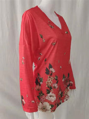 Load image into Gallery viewer, Long Sleeves V-Neck T-Shirt