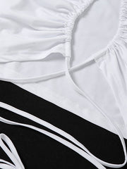 Load image into Gallery viewer, Ruched Drawstring Turtleneck Top