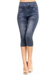 Load image into Gallery viewer, Jeans Print Capris