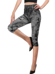 Load image into Gallery viewer, Jeans Print Capris