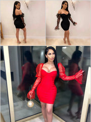 Load image into Gallery viewer, Sheer Sleeve Dress