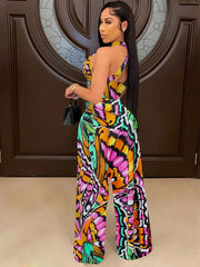 Load image into Gallery viewer, Halter Crop Top And Wide Leg Pant