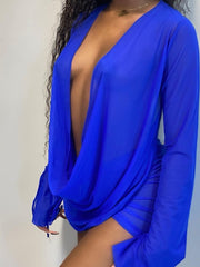 Load image into Gallery viewer, Long-Sleeve Sheer Dress