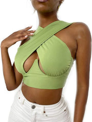 Load image into Gallery viewer, Cross Front Halter Top