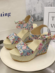Load image into Gallery viewer, Ankle Tie Wedges
