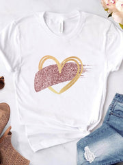 Load image into Gallery viewer, Heart Print T-Shirts