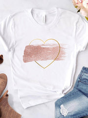 Load image into Gallery viewer, Heart Print T-Shirts