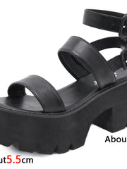 Load image into Gallery viewer, Chunky Heel Sandals