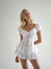 Load image into Gallery viewer, V-Neck Ruffles Dress