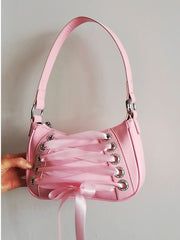Load image into Gallery viewer, Crisscross Ribbon Hand Bag