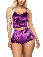 Load image into Gallery viewer, Velvet Top & Shorts