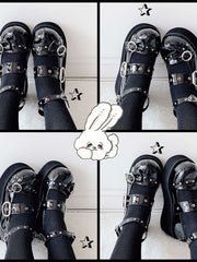 Load image into Gallery viewer, Buckle Chunky Heel Shoes