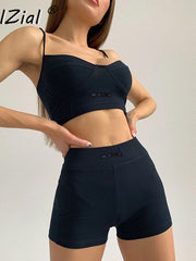 Load image into Gallery viewer, Ribbed Knitted Crop Top And Shorts