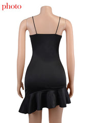 Load image into Gallery viewer, Spaghetti Strap Ruffled Dress