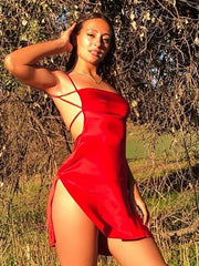 Load image into Gallery viewer, Satin Slit Dress