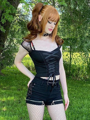 Load image into Gallery viewer, Front Lace-Up Top