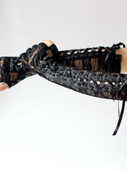 Load image into Gallery viewer, Lace-Up Lace Gloves