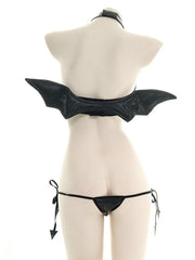 Load image into Gallery viewer, Faux Leather Devil Bikini