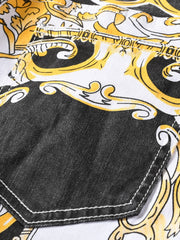 Load image into Gallery viewer, Slim Fit Print Denim Jeans