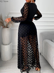 Load image into Gallery viewer, Polkadot Sheer Dress