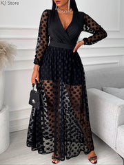 Load image into Gallery viewer, Polkadot Sheer Dress