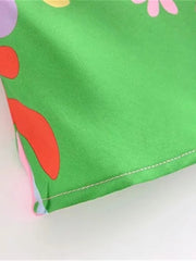 Load image into Gallery viewer, Green & Pink Slip Dress