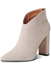 Load image into Gallery viewer, Faux Leather High Heel Ankle Boots