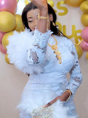 Load image into Gallery viewer, Long Lace Embroidered Dress