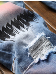 Load image into Gallery viewer, Water Color Embroidered Jeans