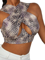 Load image into Gallery viewer, Cross Front Halter Top